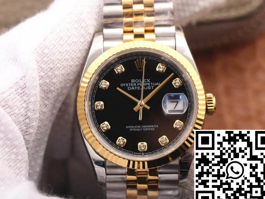 Dial Datejust M126233-0021 EW Diamond Black Factory Rolex 1204